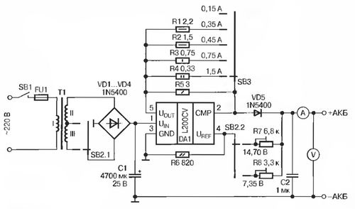 Зарядные устройства для герметичных свинцовых кислотных аккумуляторов - L200