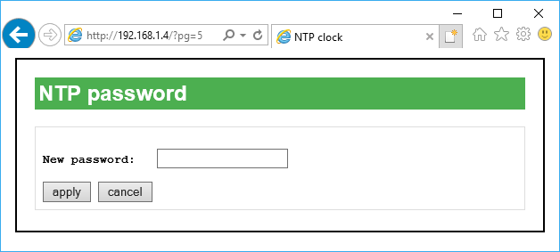 Часы с синхронизацией по NTP на ATmega328 - смена пароля